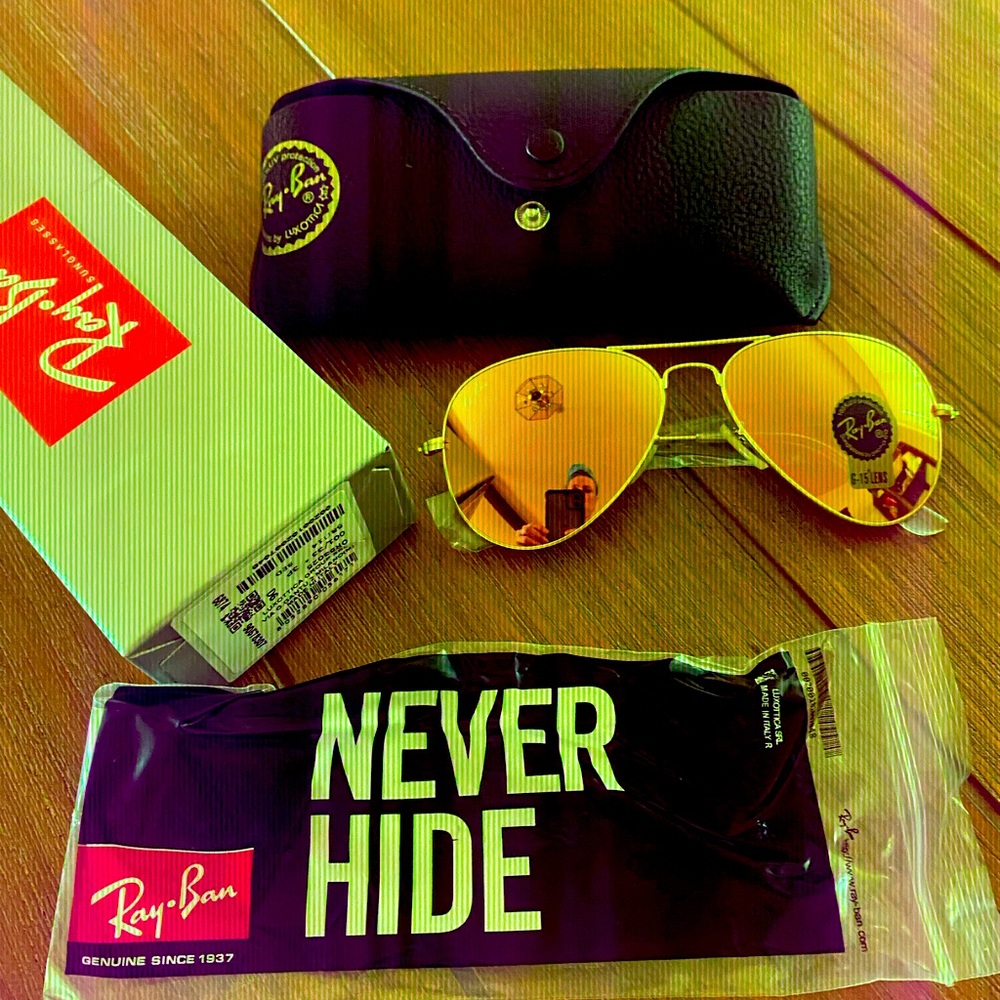 Brand new in box Pink RayBan sunglasses.